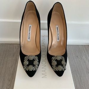 Hangisi 105 Crystal Embellished Satin Pumps